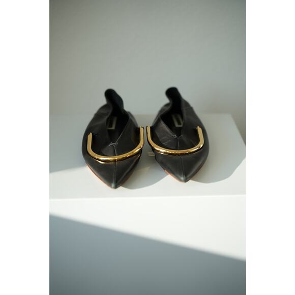 Jil Sander Black Ballet Flats  Size 37.5 / US 7.5 - Picture 2 of 10